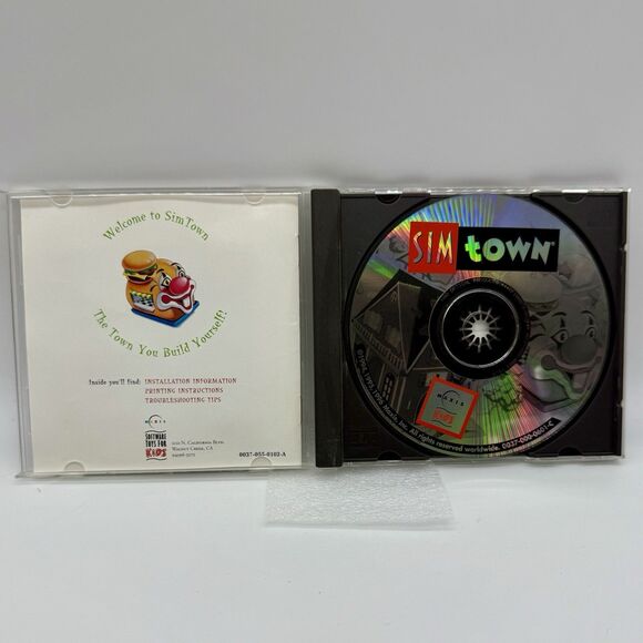 Sim Town PC CD-ROM Win Mac‎ Game Case And Manual Tested See Notes - Picture 3 of 4